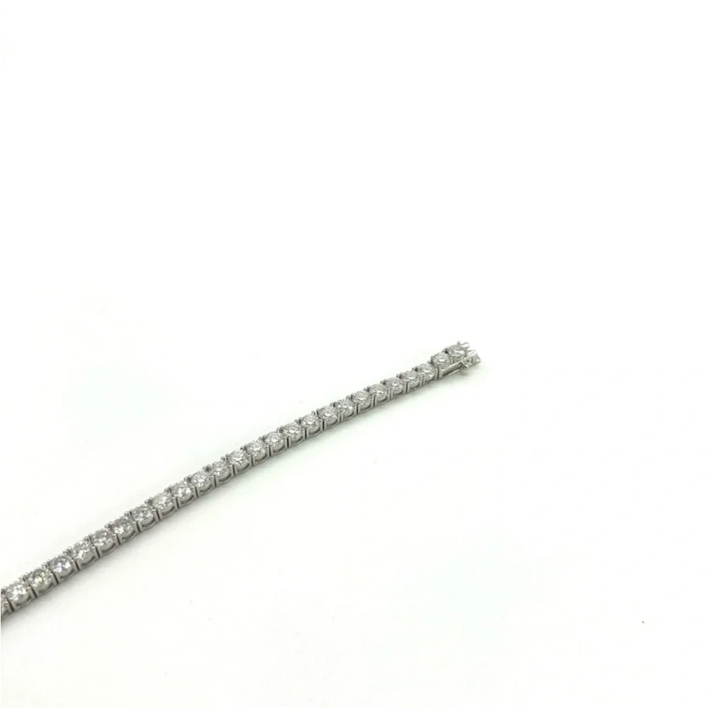 925 Silver, 14.40CTW Moissanite Tennis Bracelet